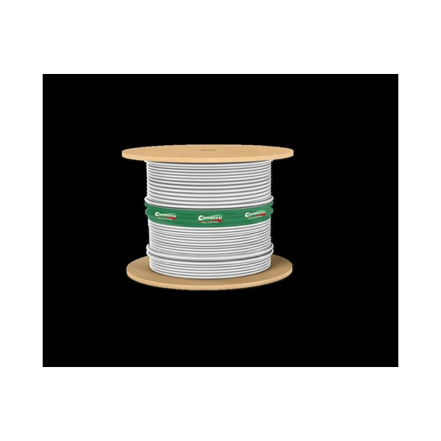 Cabo coaxial Condutti 4mm branco com dupla blindagem e bip 2x26 para CFTV 500 metros - Foto 2