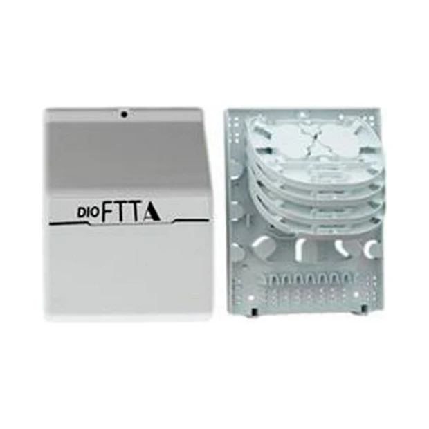 Distribuidor óptico de parede FIBRACEM DIO FTTA 12FO com capacidade para 32 fusões e espaço para adaptadores SC - Foto 4