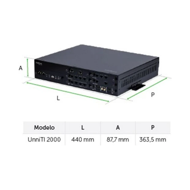 PABX Intelbras UnniTI 2000 com tecnologia VoIP e gerenciador web responsivo para pequenas e médias empresas - Foto 2