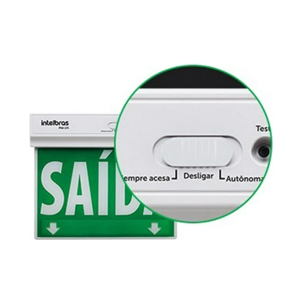 Placa de sinalização Intelbras PSA225 dupla face com 8 LEDs de alto brilho e design discreto para rotas de fuga - Foto 2