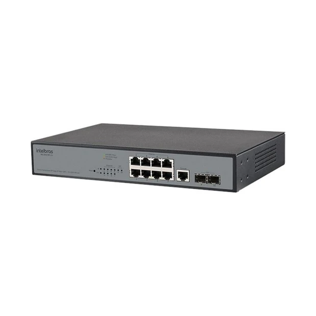 Switch gerenciável Intelbras SG 1002 MR L2+ com 8 portas gigabit e 2 slots SFP para redes de alto desempenho - Foto 3