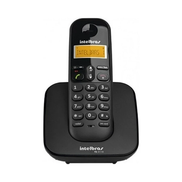 Telefone sem fio digital Intelbras TS 3110 preto com design ergonômico e tecnologia DECT 6.0 para chamadas nítidas - Foto 2