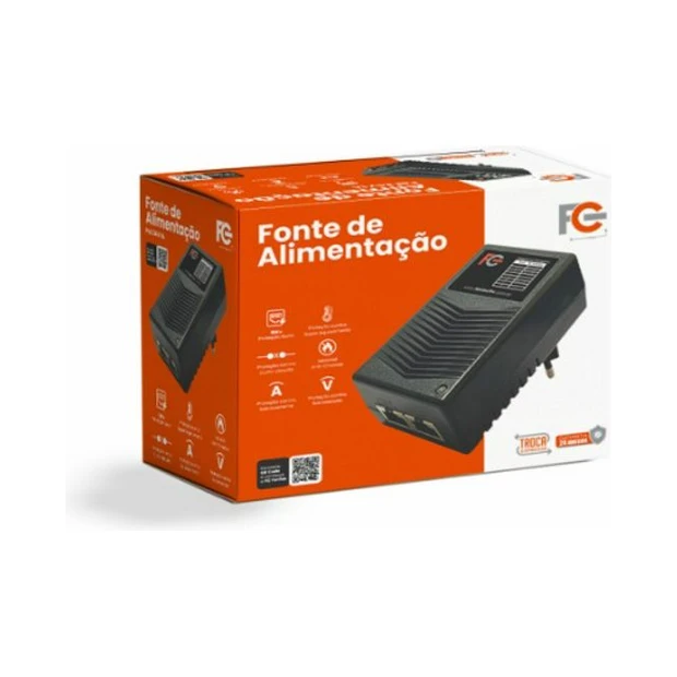 Fonte eletrônica FC PoE 48V 0,5A com duas portas RJ-45 para transmissão de dados e energia simultaneamente - Foto 4