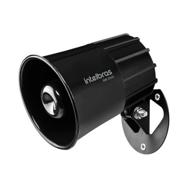 Sirene INTELBRAS SIR 2000 preta com potência sonora de 115 dB e material ABS resistente a UV - Foto 3