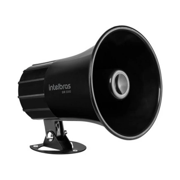 Sirene magnética Intelbras SIR 3000 preta com potência sonora de 120 dB e material ABS resistente a intempéries - Foto 2