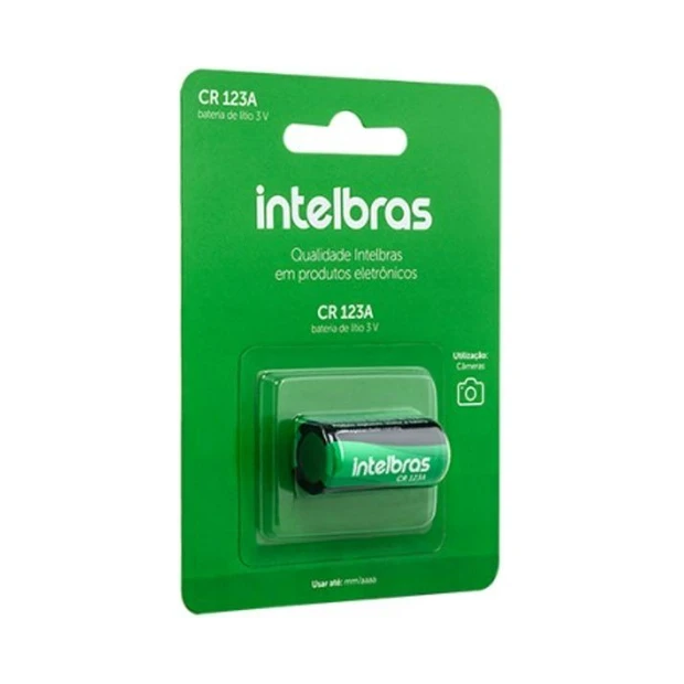 Bateria de lítio Intelbras CR 123A 3V com alta durabilidade e capacidade de 1400 mAh em blister com 1 unidade - Foto 2