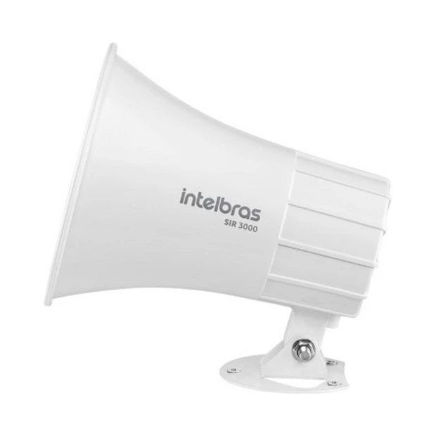 Sirene Intelbras SIR 3000 branca com potência sonora de 120 dB e base móvel para fácil fixação - Foto 3