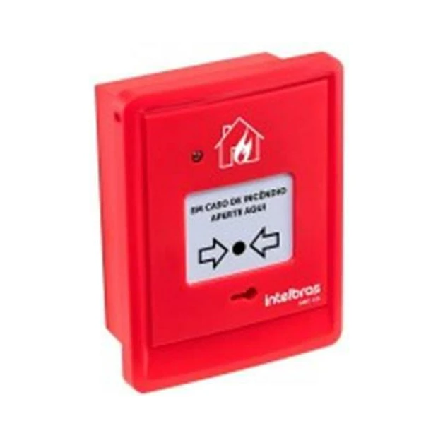 Acionador manual convencional Intelbras AMC 421 com design moderno e LED bicolor para indicação de alarme - Foto 2