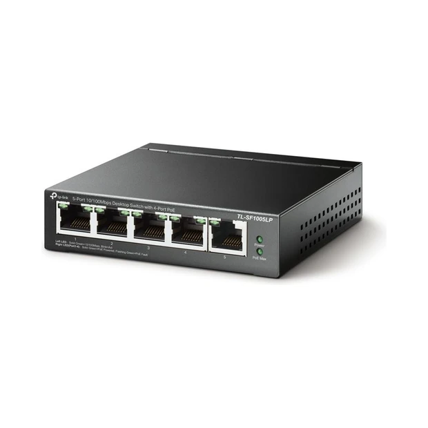 Switch TP-LINK TL-SF1005LP 5 portas 10/100 com 4 portas PoE em metal para vigilância IP e pequenas empresas - Foto 2