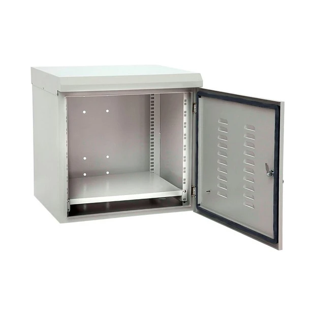 Rack outdoor PROTECTM 08U 470mm bege resistente a chuvas e poeira com suporte para fixação em poste - Foto 2