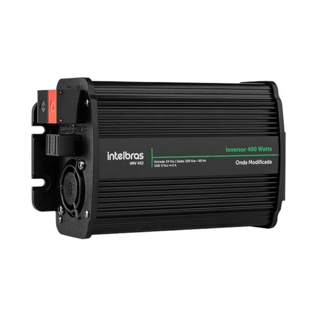 Inversor de tensão Intelbras IMV 402 400W 24VCC para 220VAC com proteção contra sobrecarga e saída USB - Foto 2