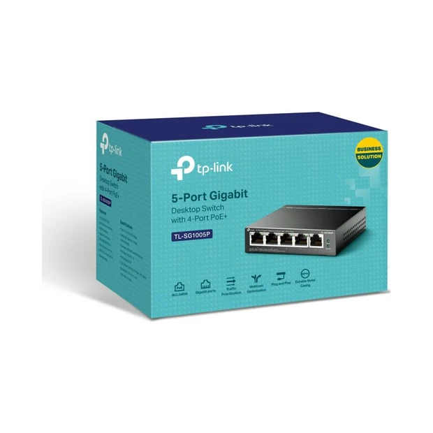 Switch 5 Portas 10/100/1000 Poe+ Tl-sg1005p - Distribuidora Route 66