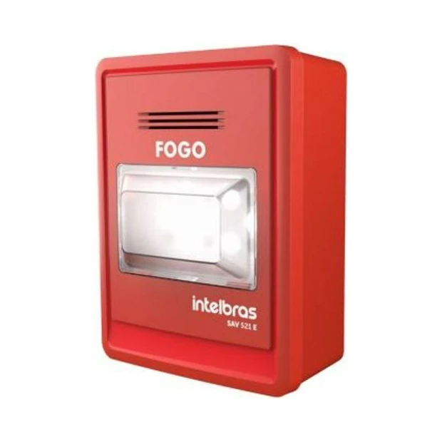 Sinalizador audiovisual endereçável Intelbras SAV 521E com alerta visual e sonoro e baixo consumo de energia - Foto 2