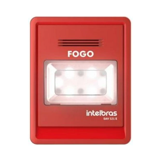 Sinalizador audiovisual endereçável Intelbras SAV 521E com alerta visual e sonoro e baixo consumo de energia - Foto 3