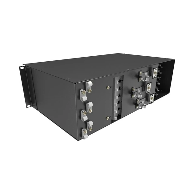 Distribuidor óptico articulado FIBRACEM DIO 19 3U 72FO SC/APC com bandejas articuladas para 72 fibras - Foto 2