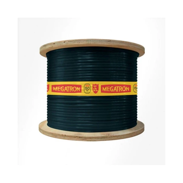 Cabo LAN MEGATRON CAT 5E preto 4 pares blindado com dupla capa e 100 metros de comprimento - Foto 2