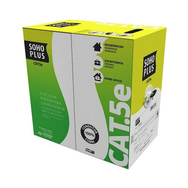 Cabo LAN Furukawa Cat 5e U/UTP preto 4P 24AWG resistente a raios UV para uso interno e externo - Foto 2