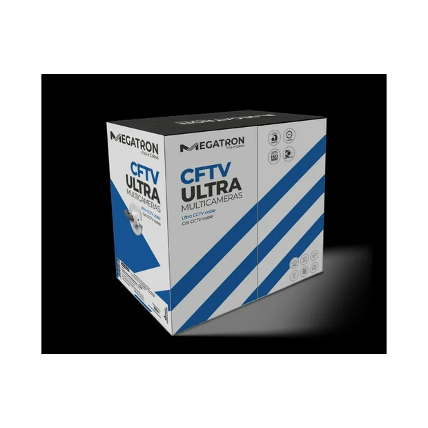 Cabo CFTV Megatron 24AWG 4 pares azul de 300 metros com isolamento em polietileno e revestimento PVC - Foto 2
