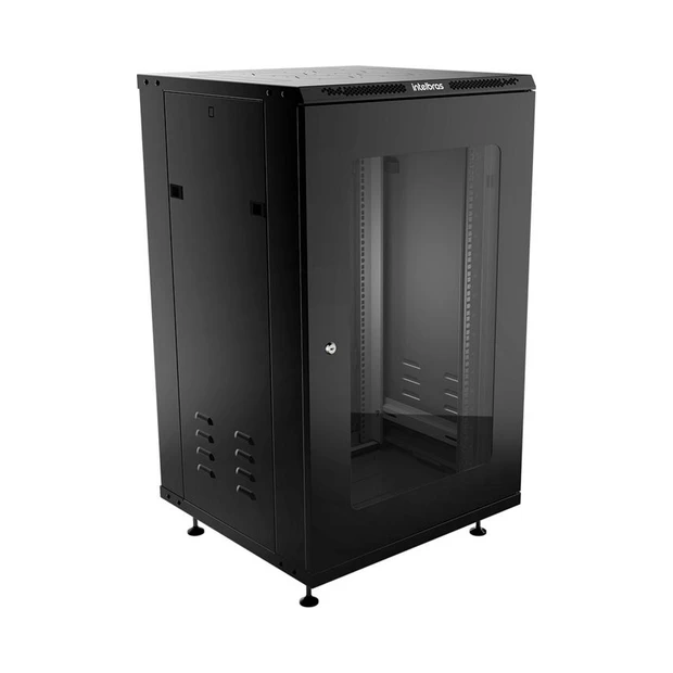 Rack de piso desmontável Intelbras RPD 2057 preto com 20U de altura e 570mm de profundidade - Foto 2