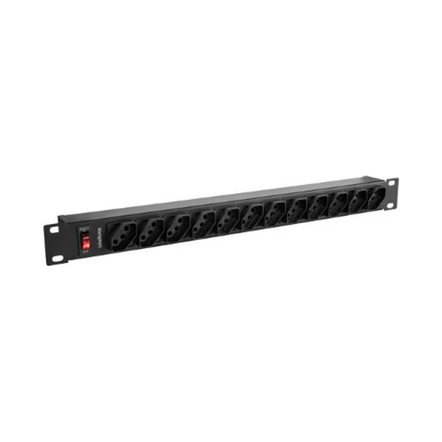 Calha régua de 12 tomadas Intelbras EPR 212+ com gabinete metálico e proteção contra surtos para racks - Foto 2