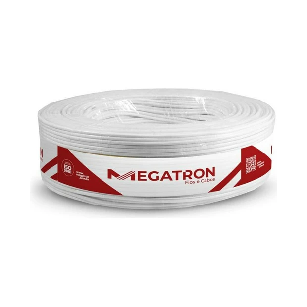 Cabo para alarme Megatron 50x4 vias branco com 100 metros de comprimento e isolamento em polietileno - Foto 2
