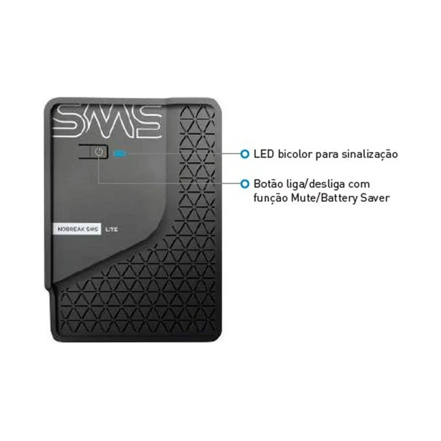 Nobreak SMS Lite 600 VA bivolt automático com estabilizador interno e filtro de linha para proteção de equipamentos - Foto 2