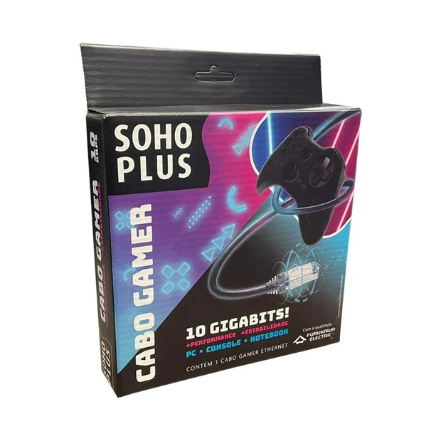 Patch cord Furukawa gamer Cat6 preto de 1,8 metros com boot para proteção e alta performance - Foto 2