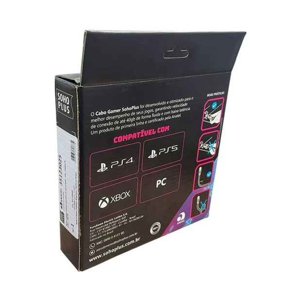 Patch cord Furukawa gamer Cat6 preto de 1,8 metros com boot para proteção e alta performance - Foto 3