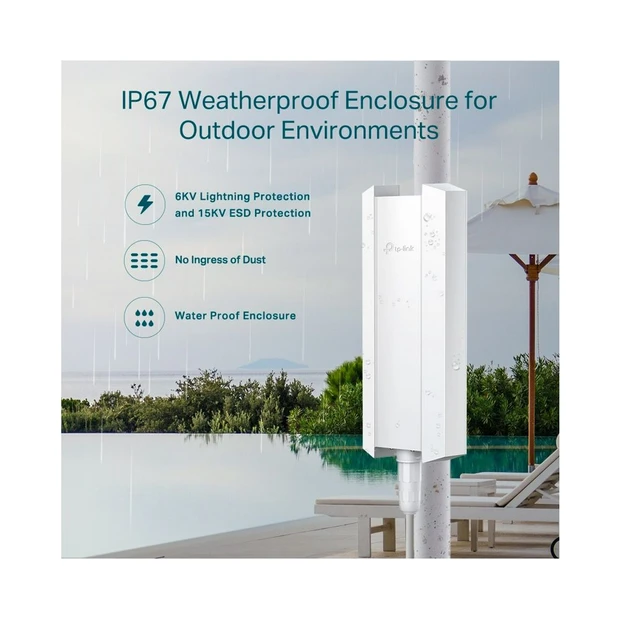 Access Point Wireless TP-LINK EAP650-OUTDOOR Wi-Fi 6 AX3000 com proteção IP67 e suporte PoE para ambientes externos - Foto 7