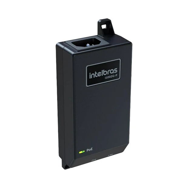 Injetor PoE Intelbras I1002G-P com 2 portas gigabit Ethernet e potência PoE de até 30W - Foto 4