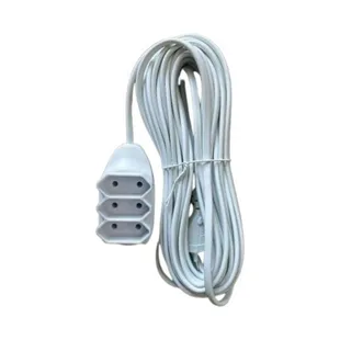 EXTENSÃO ELÉTRICA 3 TOMADAS 2 PINOS 10A 10M BRANCA EXT 2010