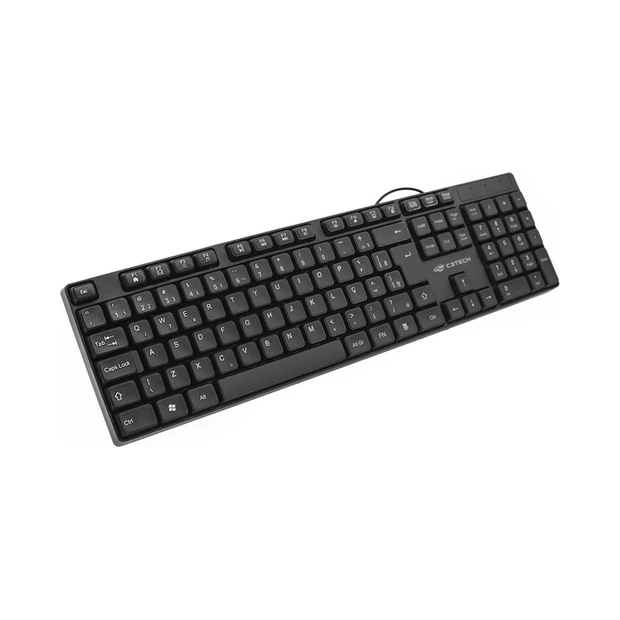 Teclado padrão ABNT2 C3Tech KB-M10BK USB multimídia com 12 teclas de atalho e sistema anti-respingo - Foto 3