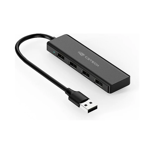 Hub USB 2.0 C3 Tech HU-230BK com 4 portas e cabo de 21 cm para ampliar a conectividade de dispositivos - Foto 3