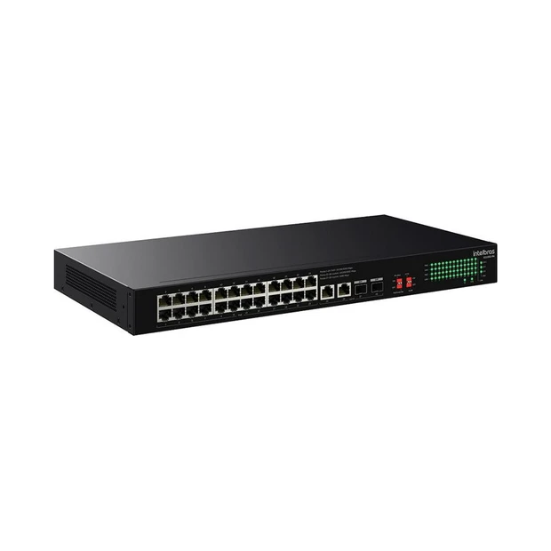 Switch Intelbras S1128G-PA 24 portas gigabit ethernet PoE com 4 portas uplink e função PoE Extender - Foto 3
