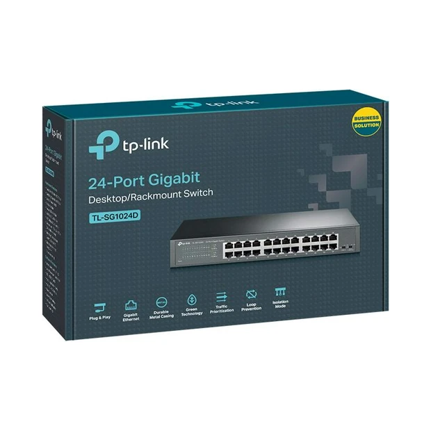 Switch 24 Portas 10/100/1000 Tl-sg1024d - Distribuidora Route 66