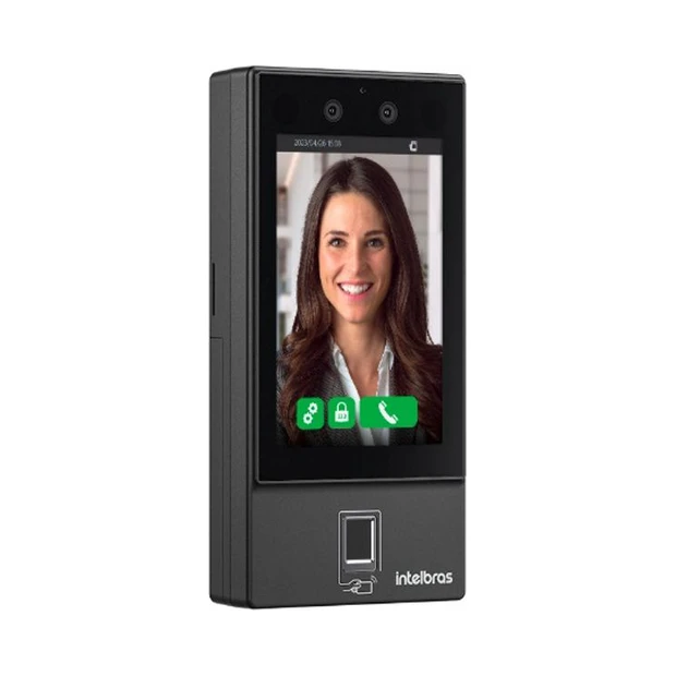 Controlador de acesso facial Intelbras SS 3542 MF com reconhecimento facial, biometria digital e tela LCD sensível ao toque - Foto 2