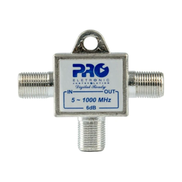 Tomada T Proeletronic 1GHz 6dB solder back com blindagem superior para conexões de TV e antenas - Foto 2