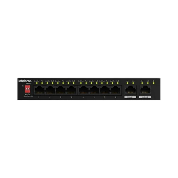 Switch Intelbras S1110F-P 10 portas Fast Ethernet com 8 portas PoE e 2 portas Uplink para aplicações pequenas e médias - Foto 2