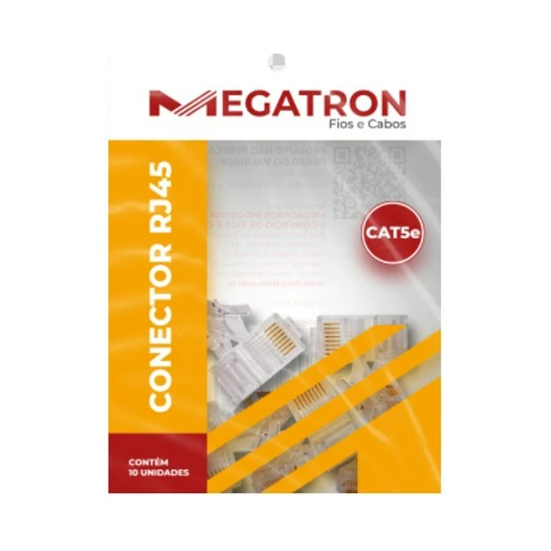 Pino Jack RJ-45 8x8 Cat 5E Megatron conector macho para redes de dados com transmissão de até 1Gbps - Foto 3