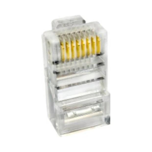 Pino jack RJ-45 8x8 Cat.6 Megatron com terminais de cobre banhados a ouro para alta performance em redes - Foto 2