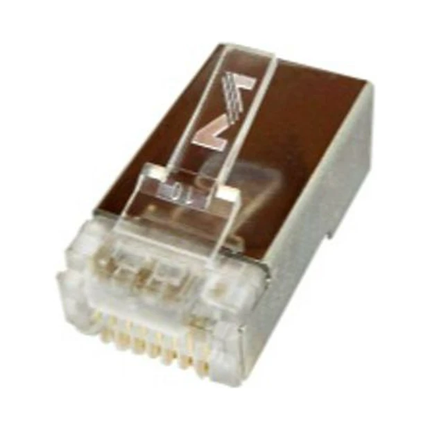 Pino Jack RJ-45 8x8 Cat.6 blindado Megatron com terminais de cobre e área de contato banhada a ouro - Foto 2