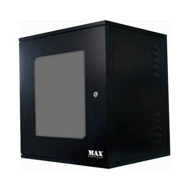 Mini rack Max Eletron 07U preto em aço carbono com tampas removíveis e visor acrílico para equipamentos 19'' - Foto 2