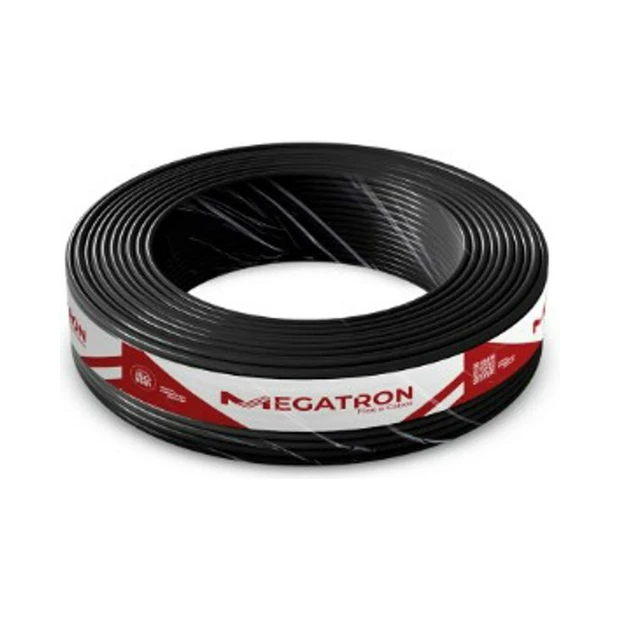 Cabo CFTV Megatron 4PX24AWG dupla capa preto de 100 metros com resistência a radiação UV e intempéries - Foto 2
