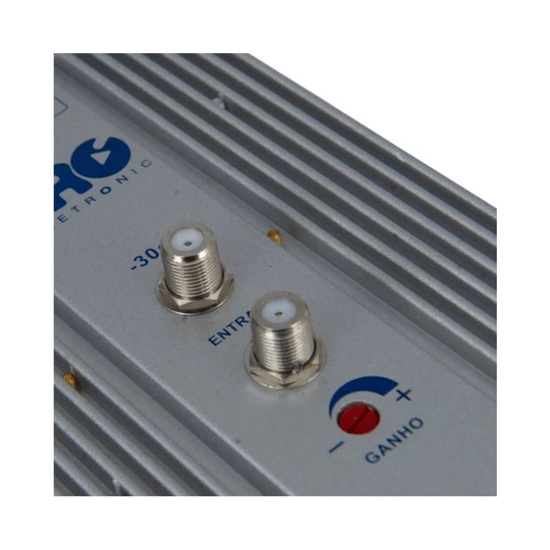 Amplificador de potência TV VHF/CATV/UHF Proeletronic PQAP-7500 com ganho de 50 dB e chassi de alumínio - Foto 3