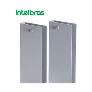 Suporte para vidro Intelbras SV 20150 em aço preto para instalação de fechadura em portas de vidro de até 10 mm