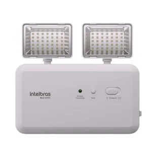 Bloco de iluminação de emergência Intelbras BLA 1204C com tecnologia LED e farol retrátil de 120°