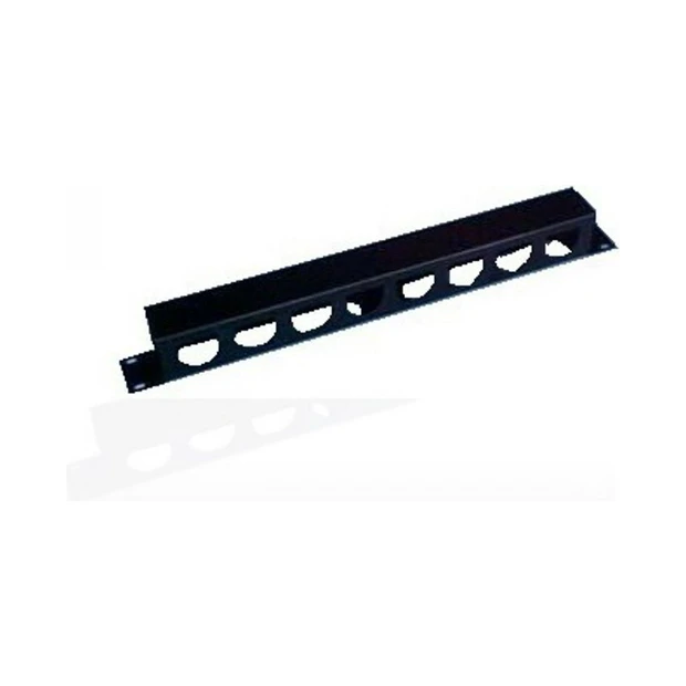 Passa cabo horizontal WJ 1U x 19 preto liso em aço SAE 1010/20 para organização de cabos em racks - Foto 2